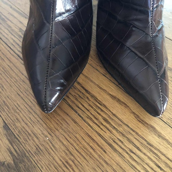 Schutz Maryana Over The Knee Leather Boot Dark Chocolate - Picture 9 of 11